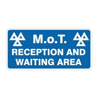 MOT Reception & Waiting Area, Foamex, 300 mm x 600 mm (11.8" x 23.6")