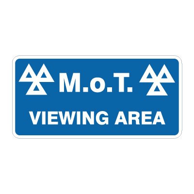 MOT Viewing Area, Foamex, 300 mm x 600 mm (11.8" x 23.6")