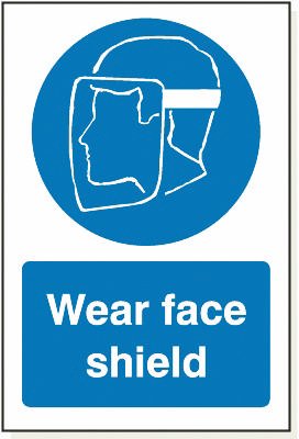 Wear Face Shield, 240 mm x 360 mm (9.4" x 14.2"), Foamex