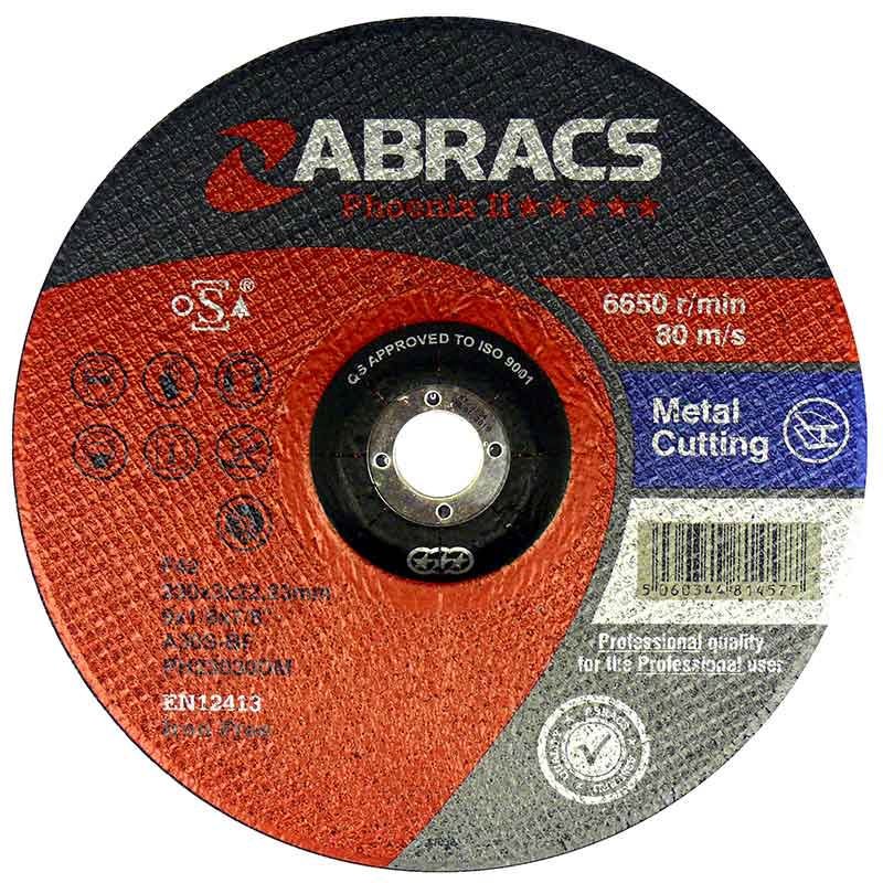 Metal Cutting Discs, Diameter 300 mm (12"), Hole Size 20.0 mm, Thickness 3.5 mm, pack of 5
