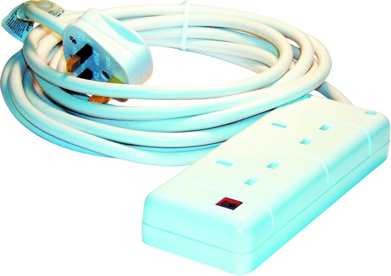 'Neon' Extension Lead, Amperage 13 amp, Voltage 240v, Gangs 2 Gang, Length 5 m
