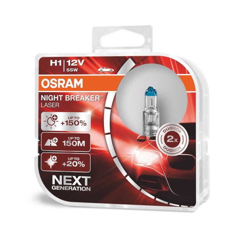 Nightbreaker Laser, Voltage 12v, Wattage 60/55w, H4, pack of 2