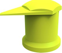 Dustite Base Indicator, Yellow, 32 mm, pack of 10