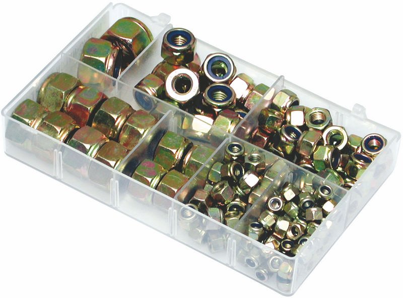 Nylon Insert Locking Nuts, Assorted Box, pack of 150