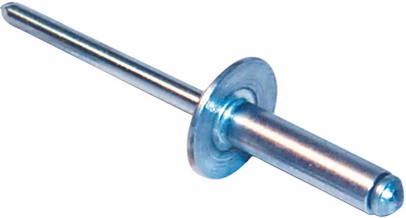 Open Type Rivets, Diameter 4.8 mm (3/16"), Length 12.5 mm (1/2"), pack of 200