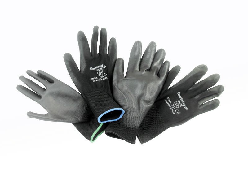 PU Coated Gloves, Assorted Pack, pack of 8