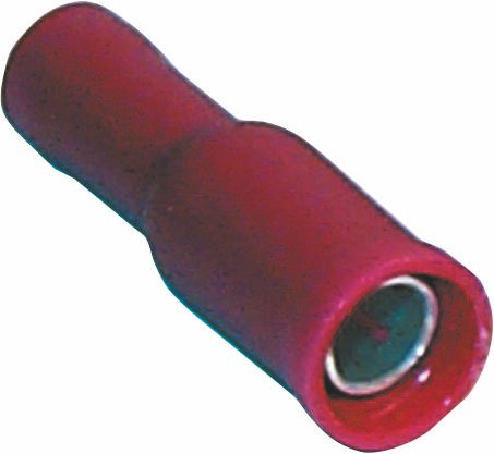 Receptacle Sockets - Female, Red, Fits 4.0 mm bullets, pack of 100