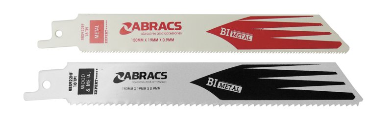 Reciprocating Saw Blades, Length 150 mm, Width 19 mm, Thickness 0.9 mm, TPI 18 - 14, pack of 5
