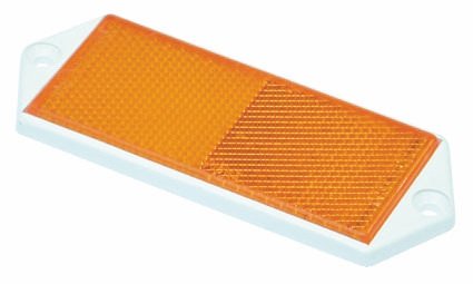 Rectangular Reflector, Amber, 100 x 45 mm, pack of 5
