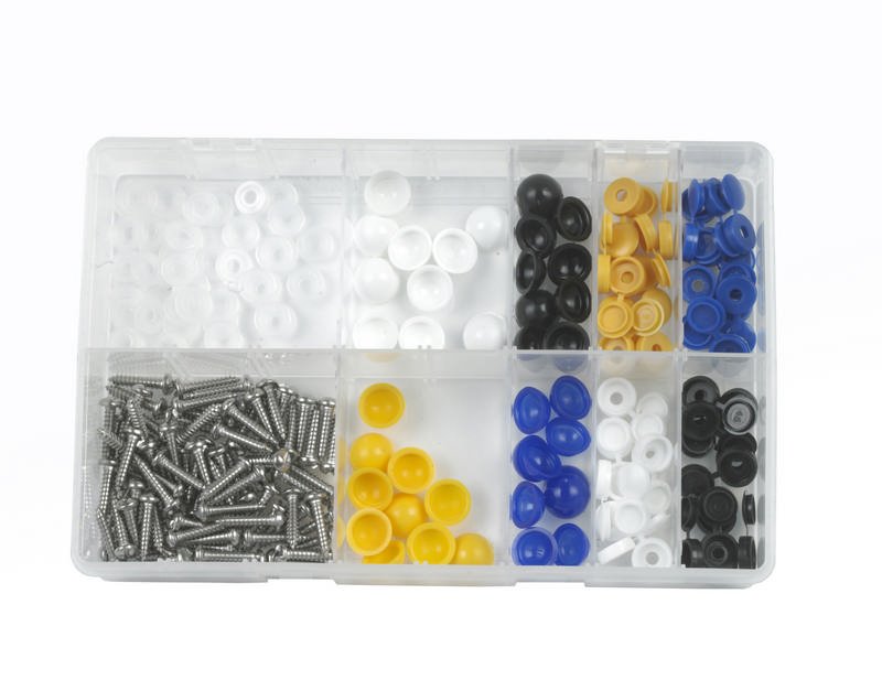 Security No. Plate Fixings, Assorted Box, pack of 80