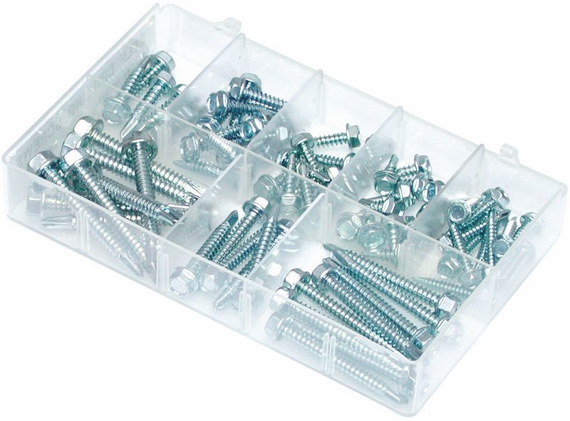 Self Drilling Screws, Assorted Box, pack of 70
