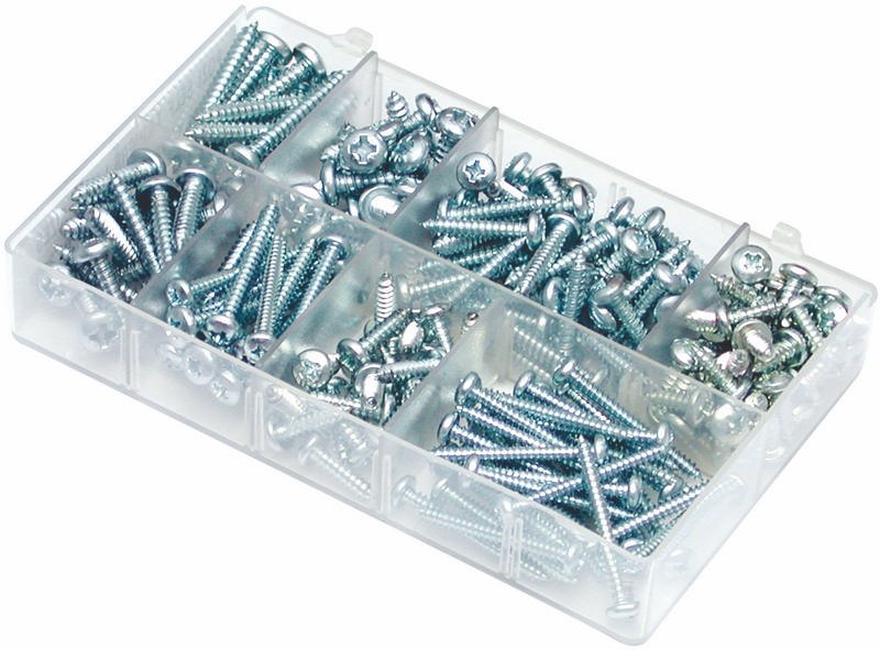 Self Tapping Screws, Assorted Box, pack of 200