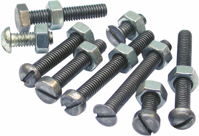 Steel BA Screws & Nuts, Assorted Pack, pack of 200