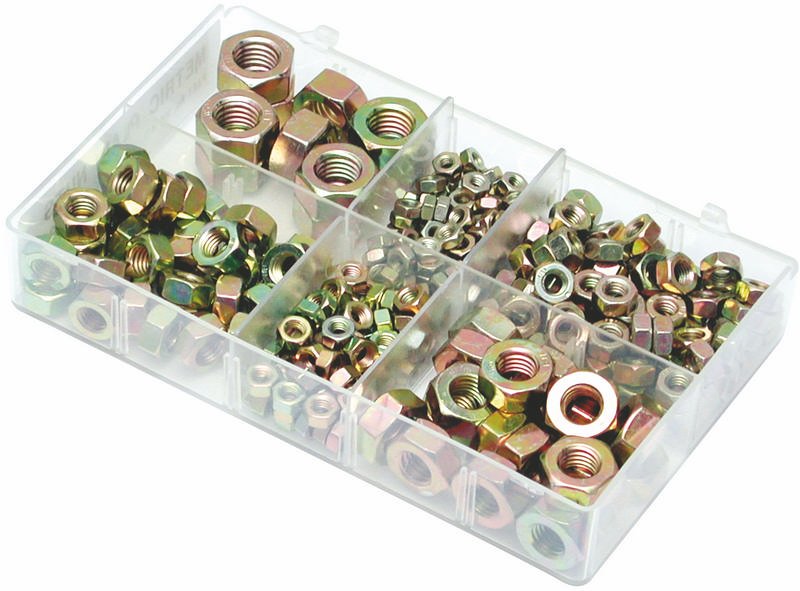 Steel Nuts, Assorted Box, pack of 300