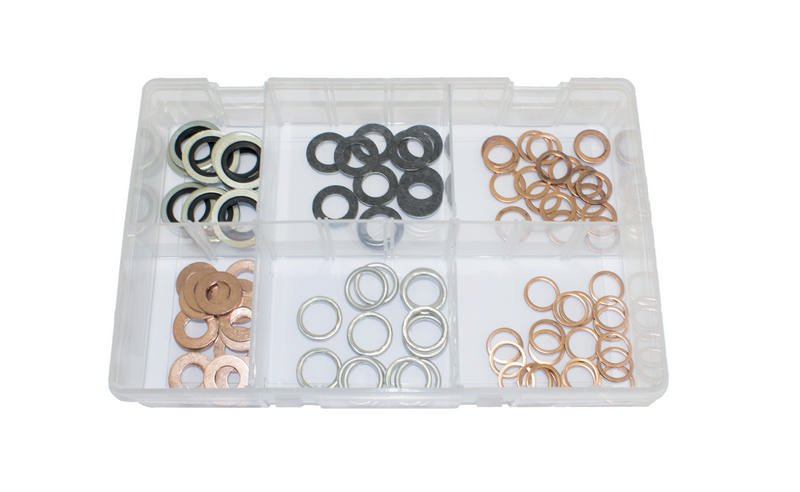 Sump Plug Washers, Assorted Box, pack of 90