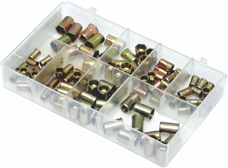 Threaded Hexserts & Threaded Regular Nutserts, Assorted Box, pack of 100