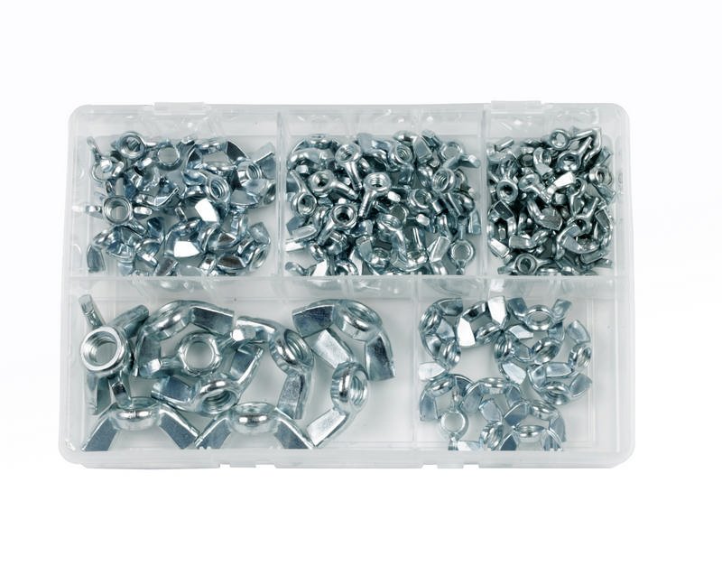 Wing Nuts, Assorted Box, pack of 125