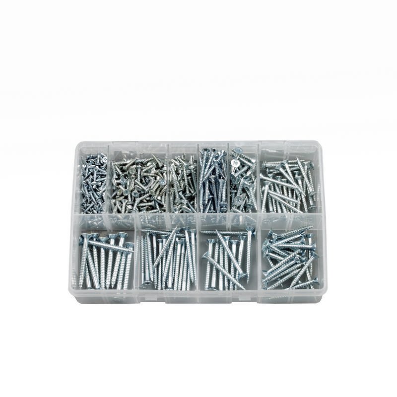 Wood Screws, Assorted Box, pack of 525