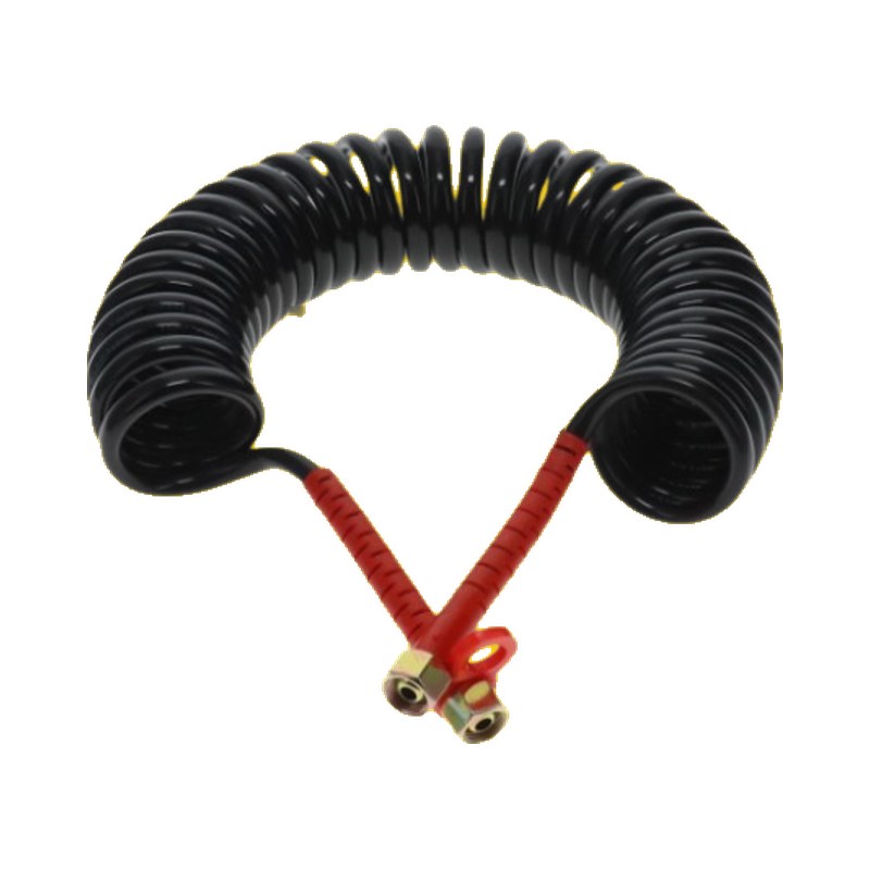 Red Coiled Air Line 4M Female M18 Universal Ends