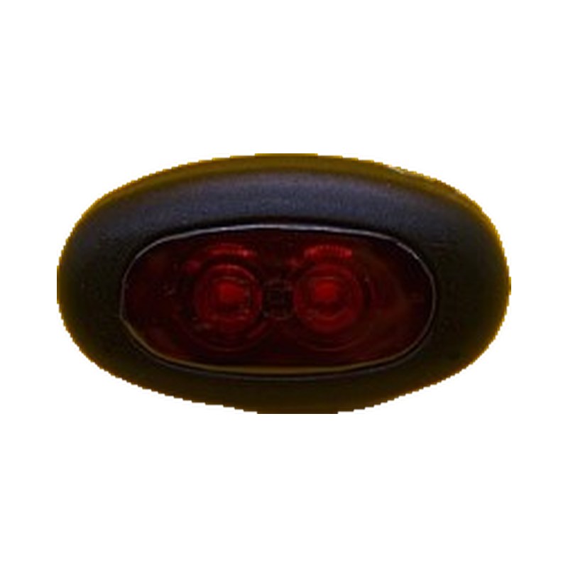 Rubbolite 850/02/04 Red LED Oval Plug 12/24V Marker Light