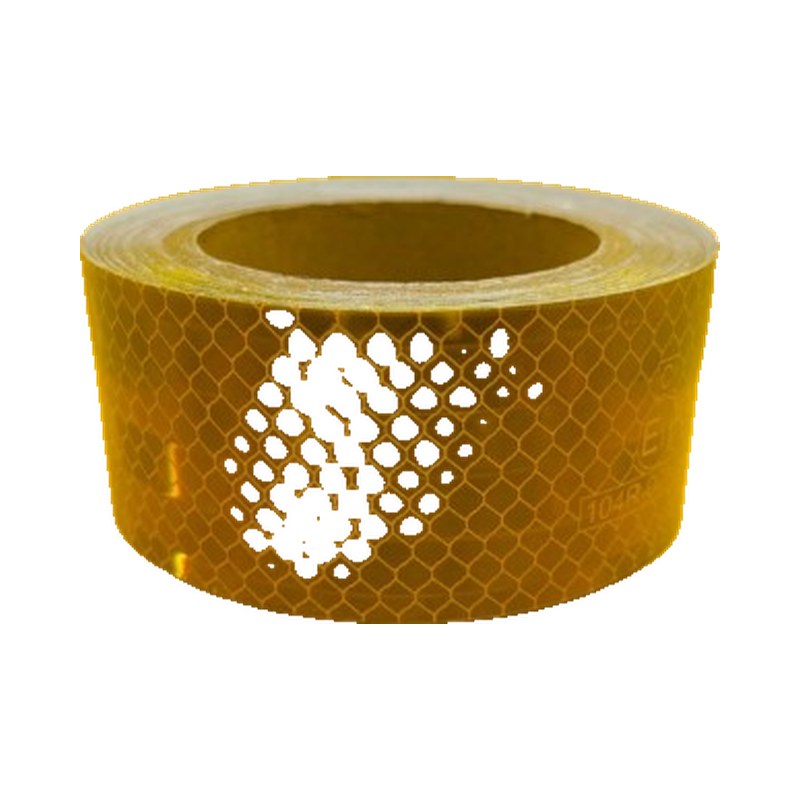 ECE104 - Amber Reflective Conspicuity Tape 12.5M / 50M