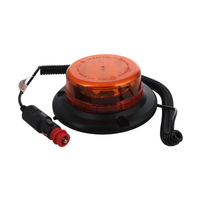 LED LOW PROFILE BEACON MAGNETIC BASE AMBER LENS