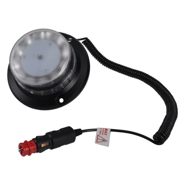 LED LOW PROFILE BEACON MAGNETIC BASE CLEAR LENS