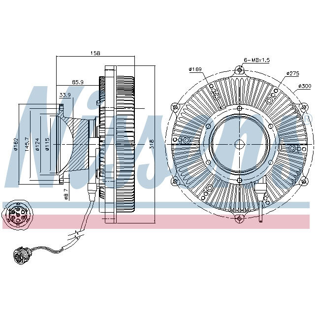 NISSENS FAN CLUTCH TO SUIT MERCEDES