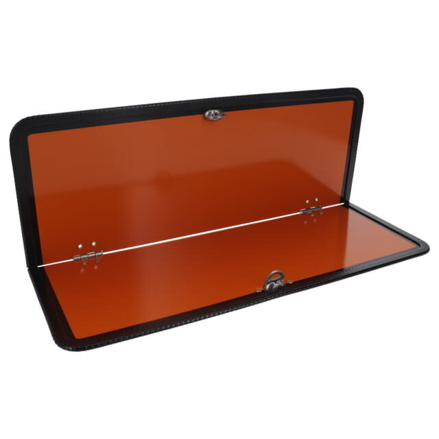 RUBBER SURROUND HAZCHEM PLATE ALUMINIUM HORIZONTAL FOLDING