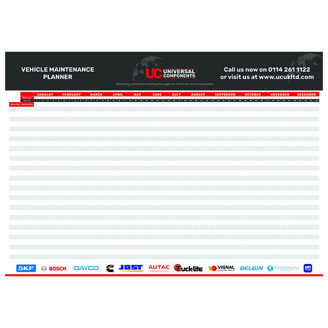 Vehicle Maintenance Chart